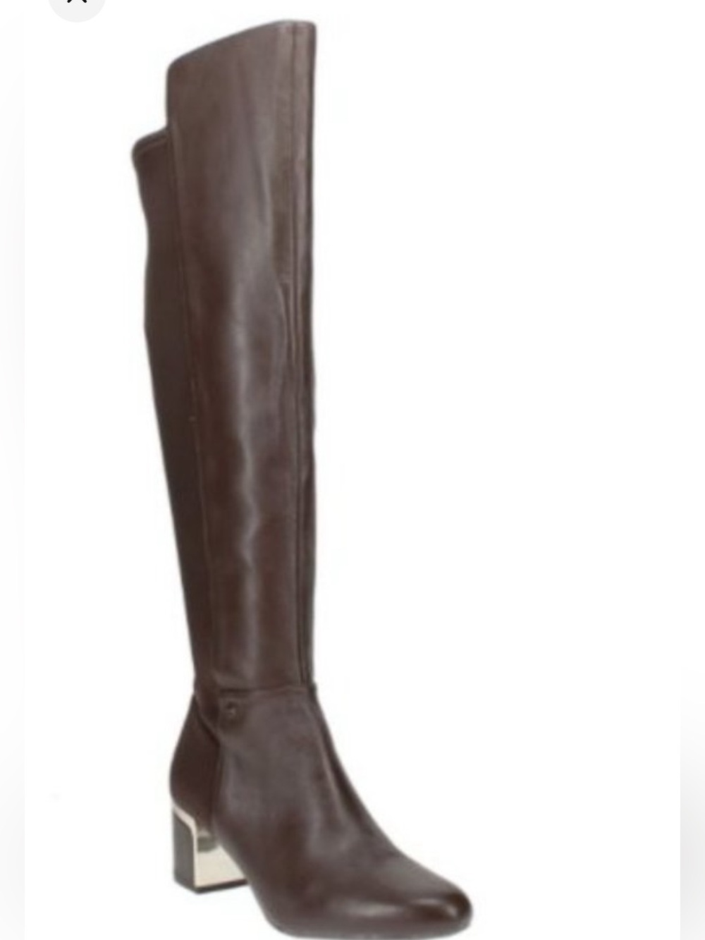 DKNY Cora knee-high boots in a rich brown leather 7.5 - Brand New